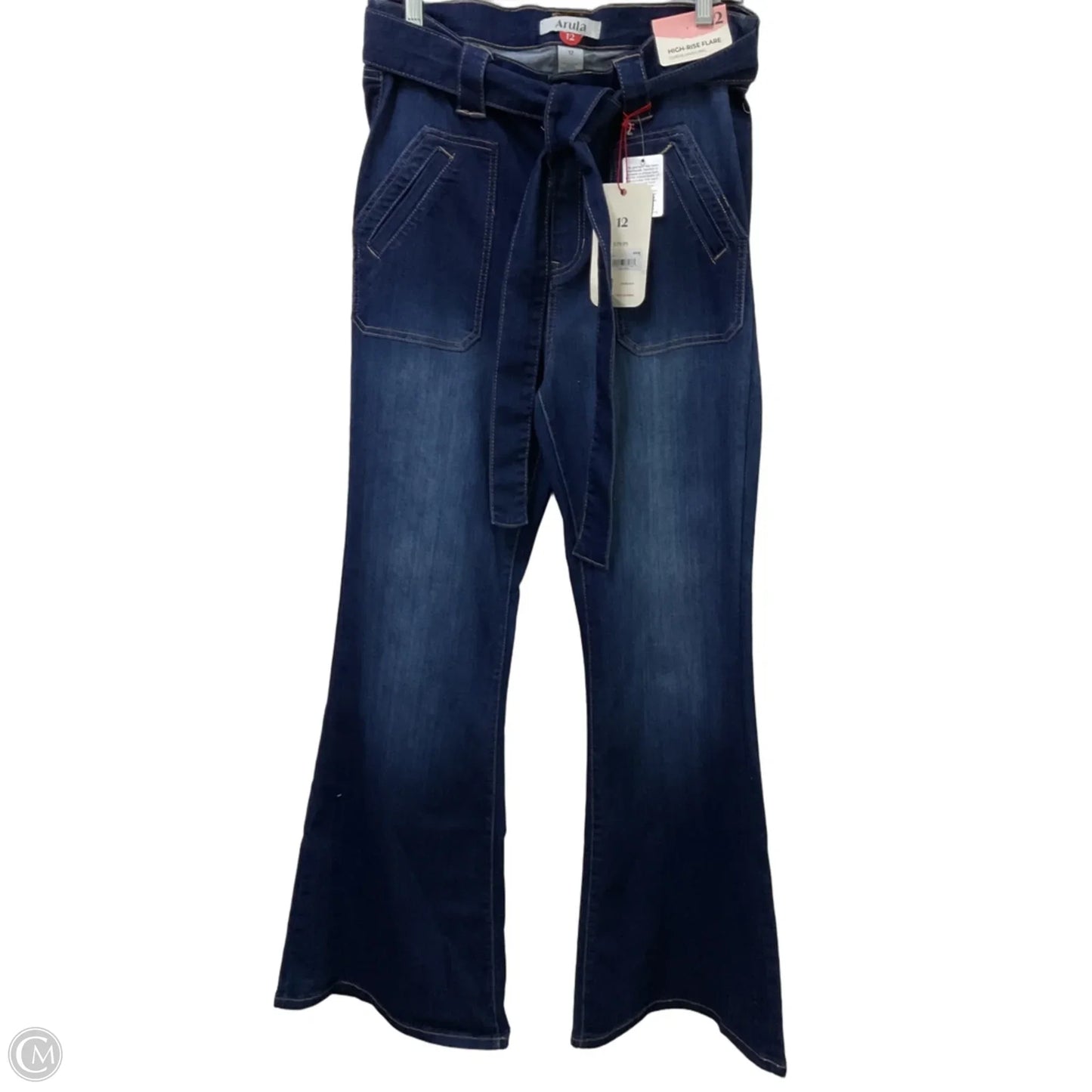 Jeans Straight By Arula In Blue Denim, Size: 12