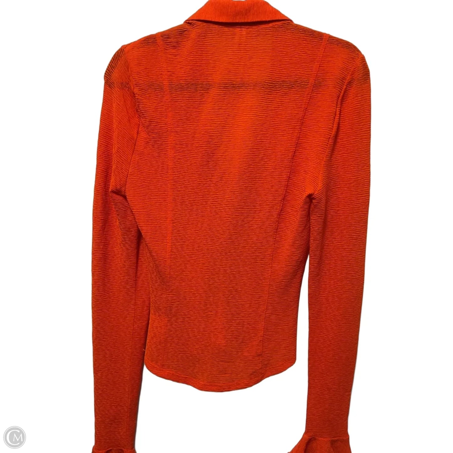 Top Long Sleeve By Anthropologie In Orange, Size: Xs