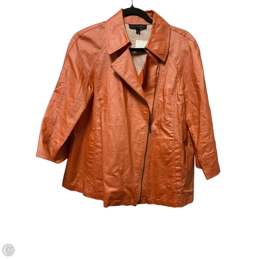 Jacket Designer By Lafayette 148 In Orange, Size: Xs