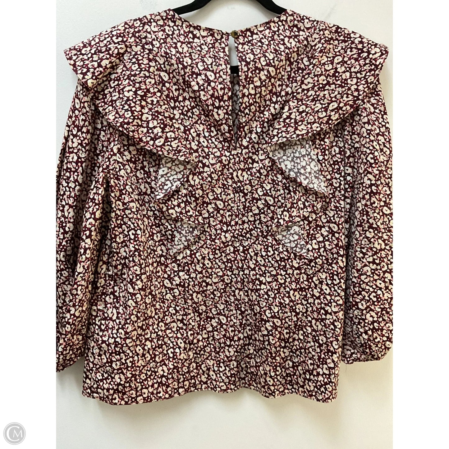 Blouse 3/4 Sleeve By Ted Baker In Red & Tan, Size: 2