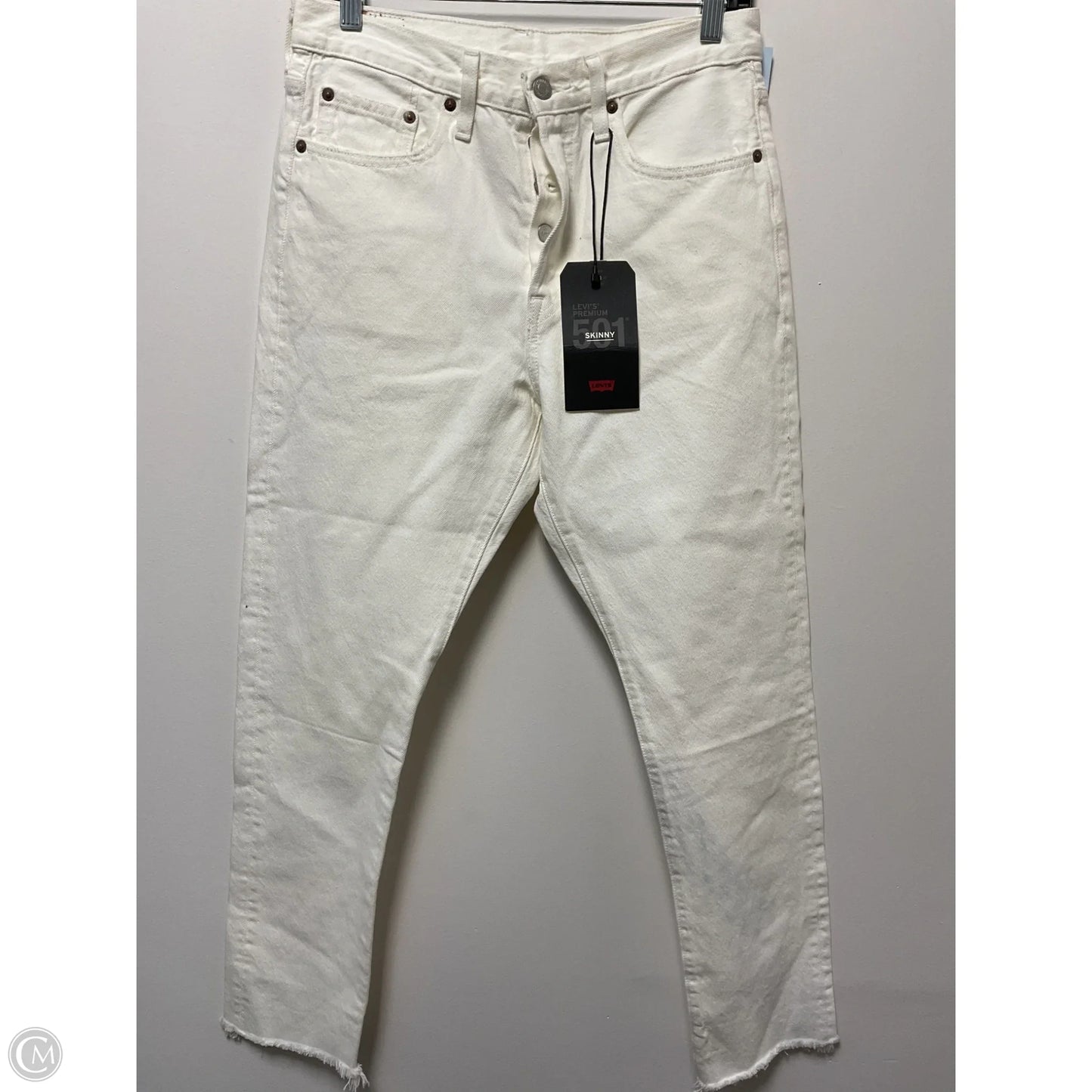 Jeans Skinny By Levis Signature In White, Size: 6