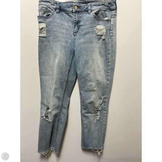 Jeans Cropped By Chicos In Blue Denim, Size: 0