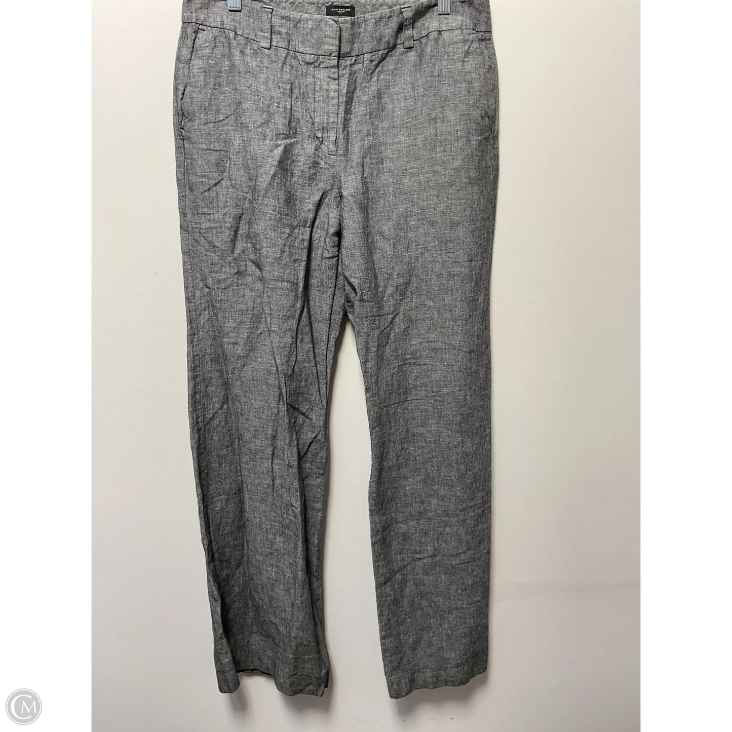 Pants Linen By Ann Taylor In Black & White, Size: 8