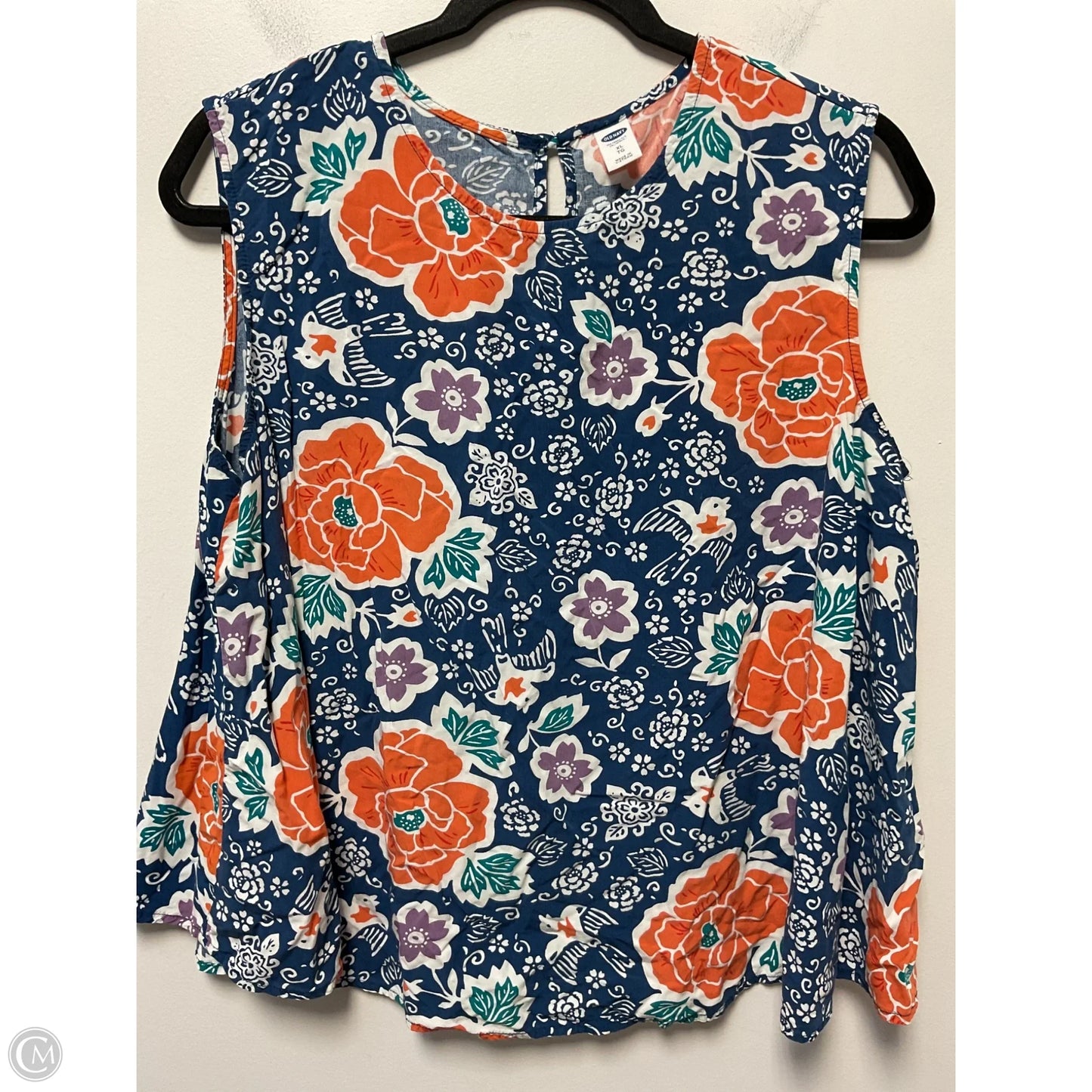 Top Sleeveless By Old Navy In Blue & Orange, Size: Xl