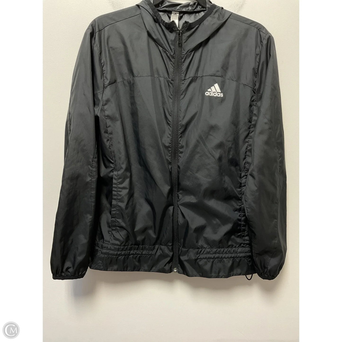 Jacket Windbreaker By Adidas In Black, Size: S