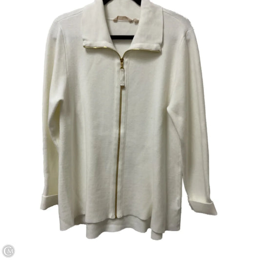 Sweater Cardigan By Soft Surroundings In Ivory, Size: L