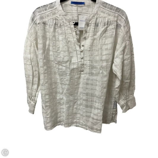 Blouse 3/4 Sleeve By J Mclaughlin In White, Size: S