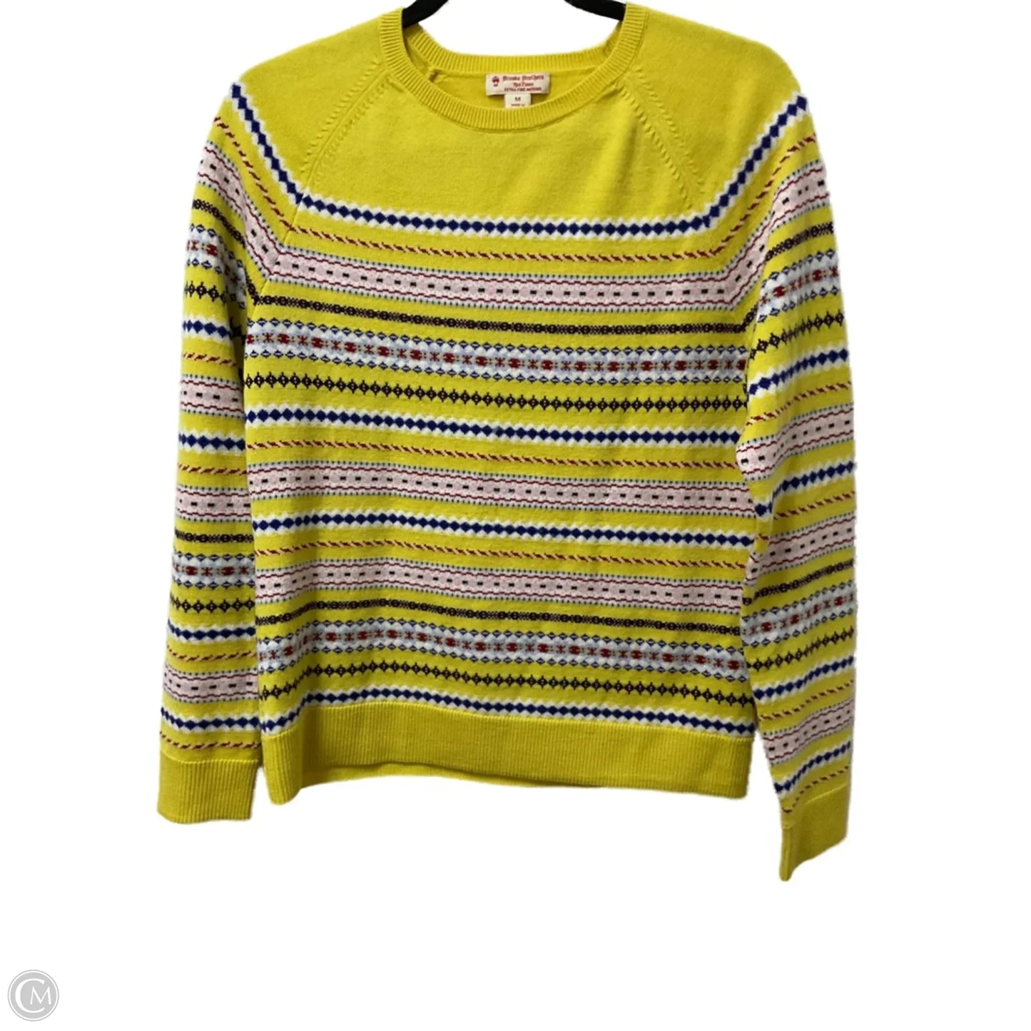 Sweater By Brooks Brothers In Yellow, Size: M
