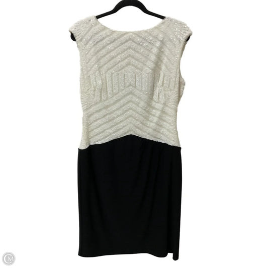 Dress Party Midi By Lauren By Ralph Lauren In Black & White, Size: 12
