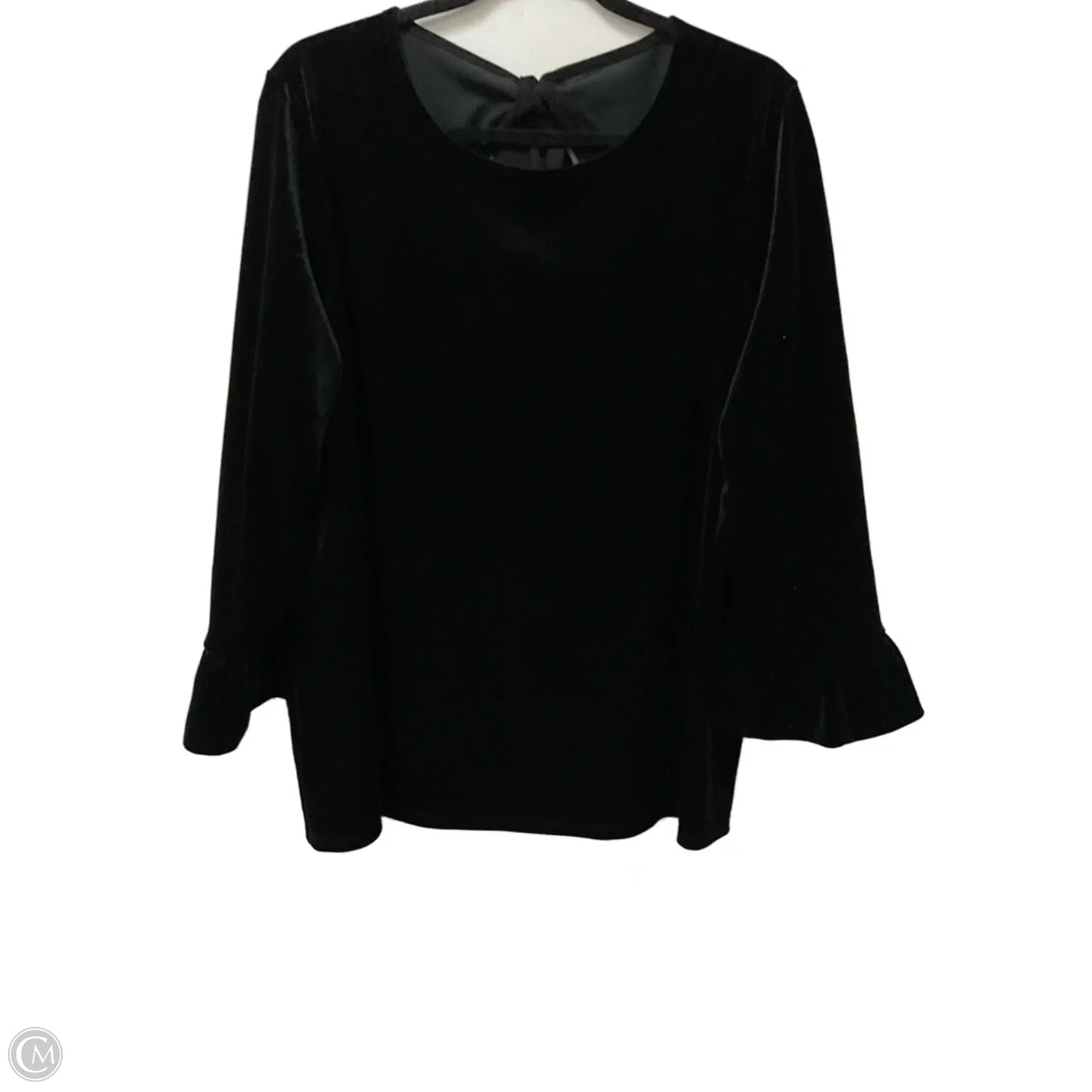 Blouse Long Sleeve By Talbots In Black, Size: 2x
