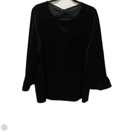 Blouse Long Sleeve By Talbots In Black, Size: 2x
