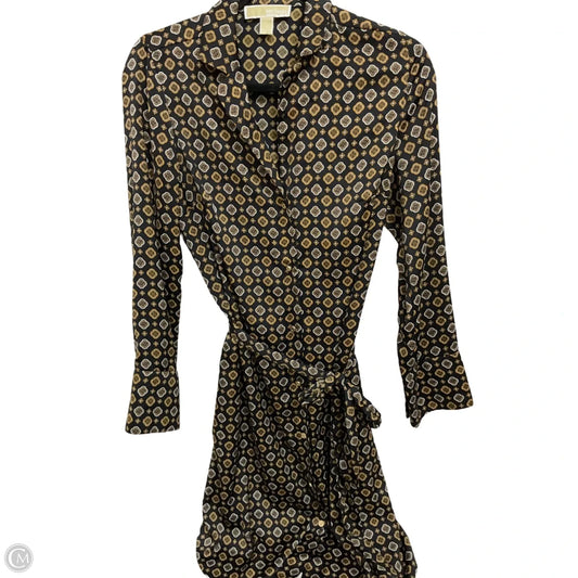 Dress Designer By Michael Kors In Black & Gold, Size: 6
