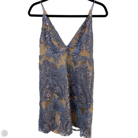 Dress Party Short By Free People In Blue & Tan, Size: 4