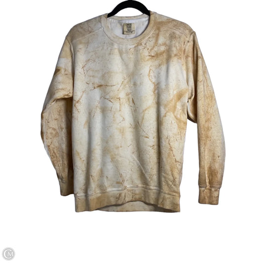 Sweatshirt Crewneck By Comfort Colors In Yellow, Size: S