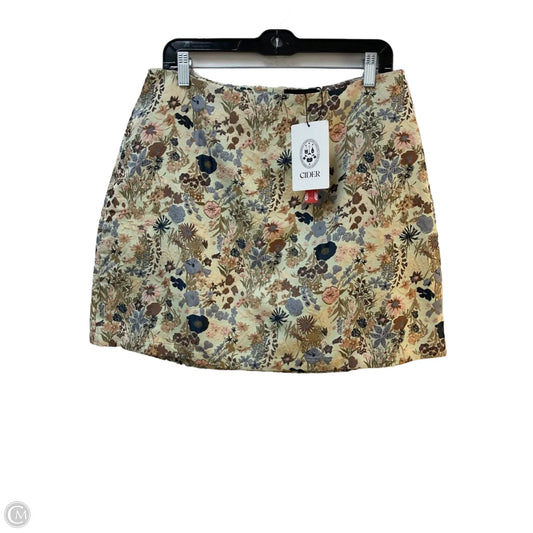 Skirt Mini & Short By Cider In Floral Print, Size: Xl
