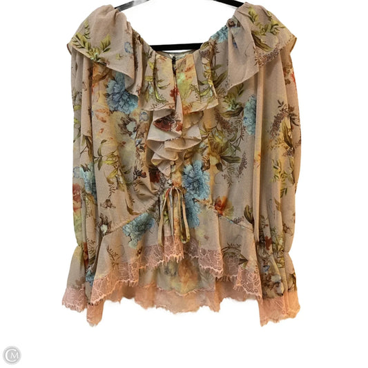 Blouse Long Sleeve By Buffalo David Bitton In Floral Print, Size: Sp