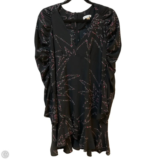 Dress Party Midi By Topshop In Black & Pink, Size: 6