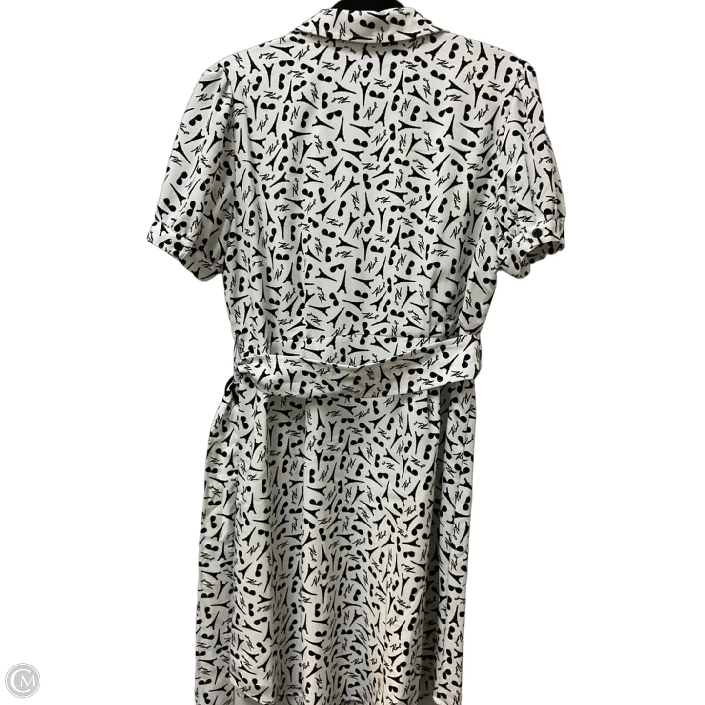 Dress Designer By Karl Lagerfeld In Black & White, Size: 14