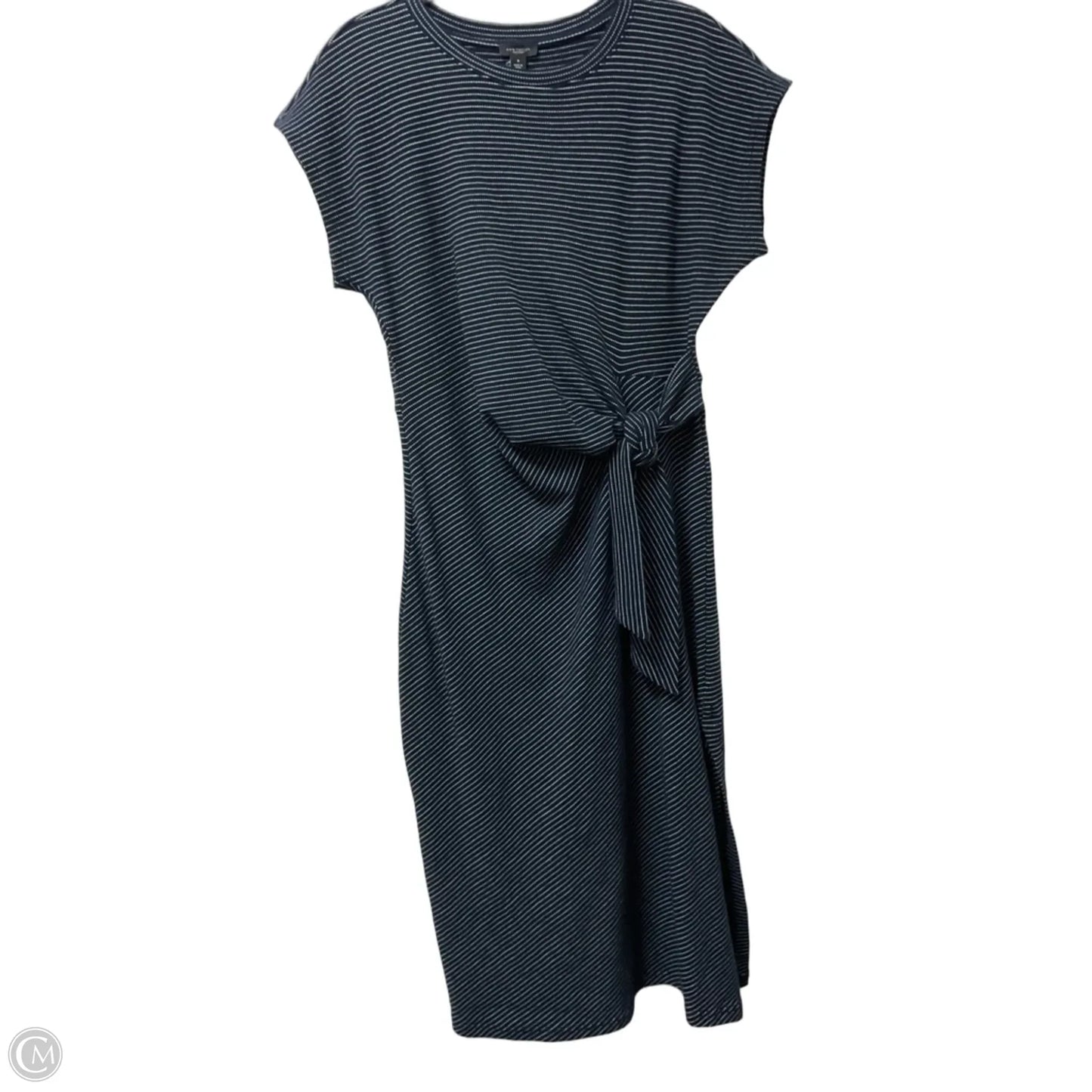 Dress Casual Midi By Ann Taylor In Blue & White, Size: M