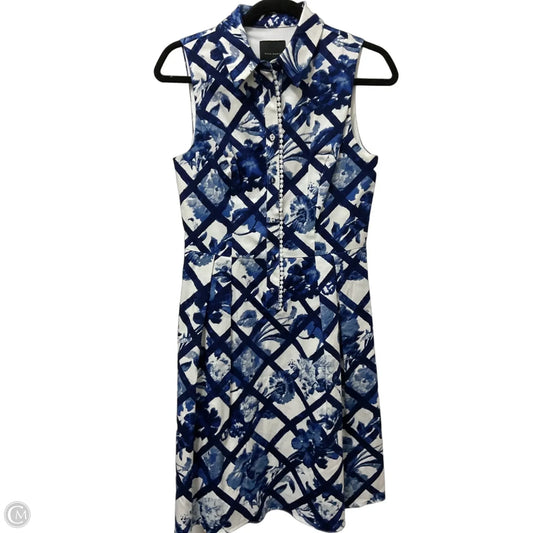 Dress Casual Midi By Alex Marie In Blue & White, Size: 4