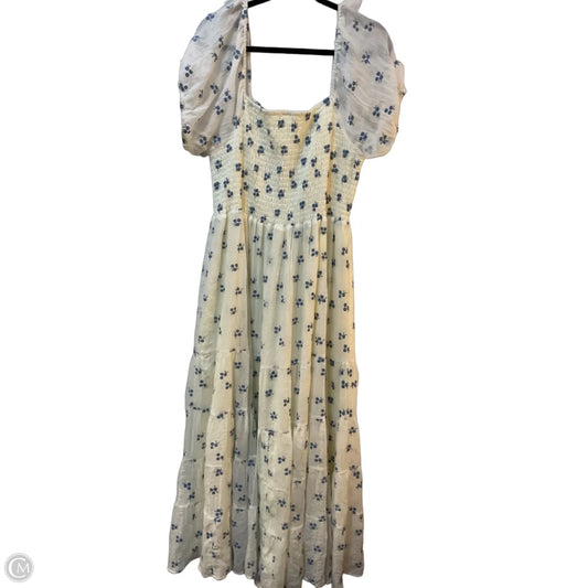 Dress Casual Maxi By Arula In Blue & White, Size: 1x