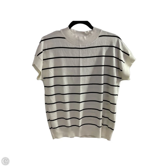 Sweater By Tahari In Striped Pattern, Size: M