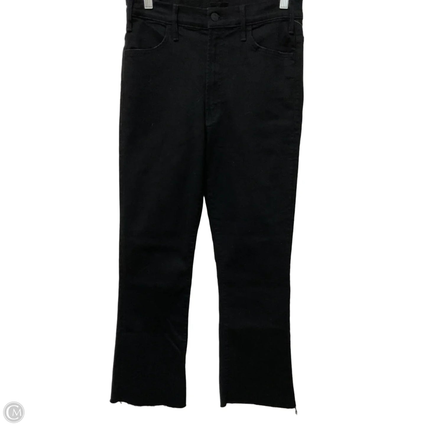 Jeans Cropped By Mother In Black Denim, Size: 6