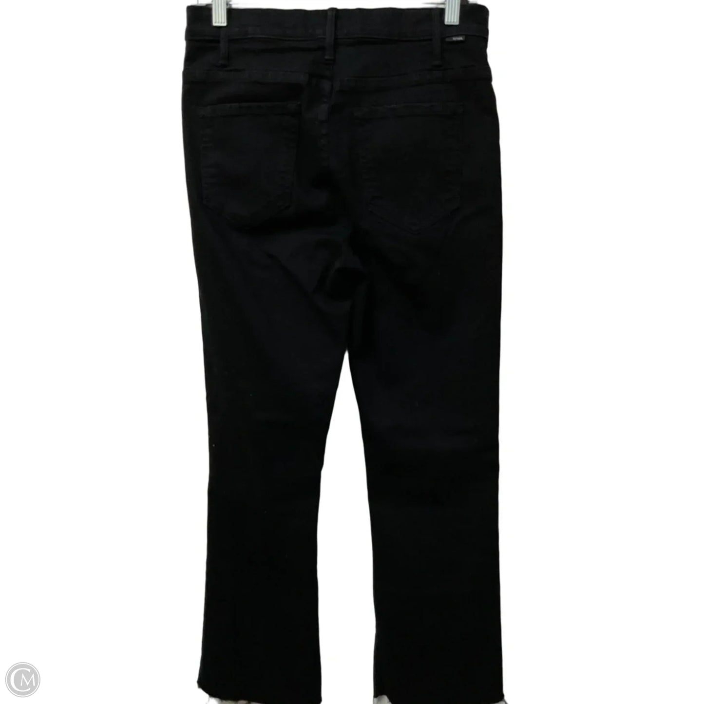 Jeans Cropped By Mother In Black Denim, Size: 6