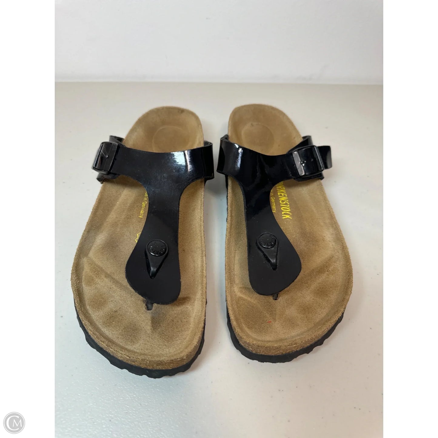 Sandals Flats By Birkenstock In Black, Size: 11