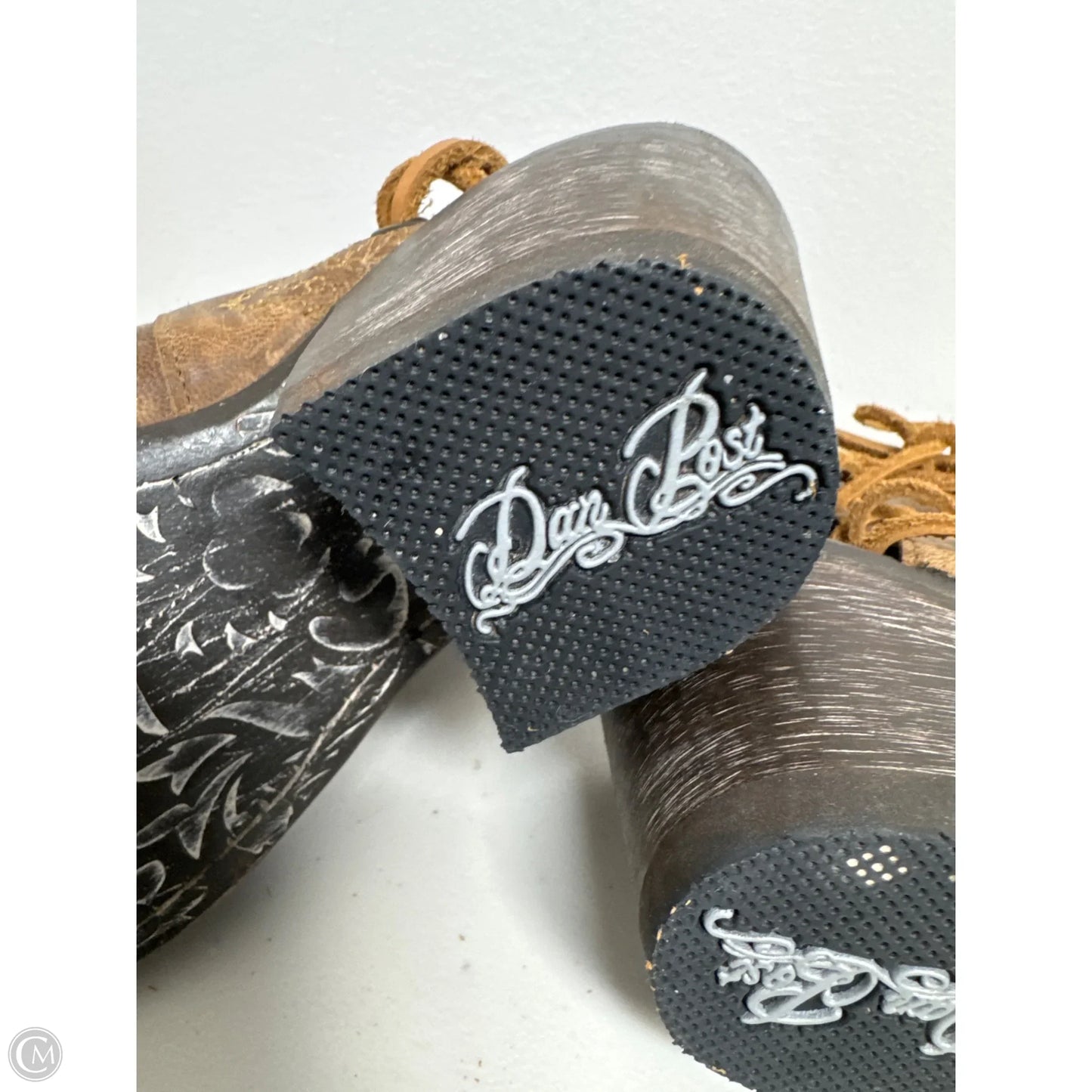 Sandals Heels Block By Dan Post In Brown, Size: 6