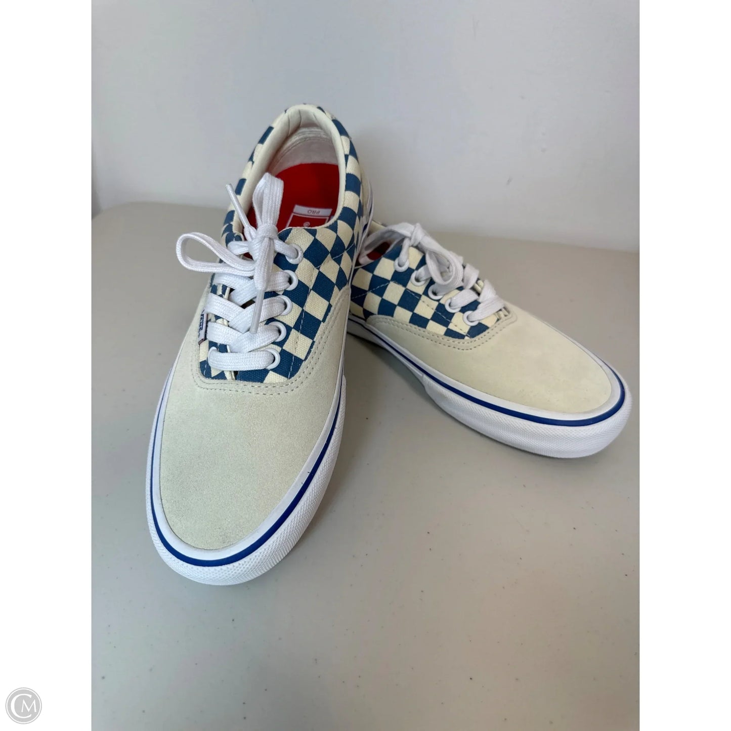 Shoes Sneakers By Vans In Blue & Cream, Size: 9