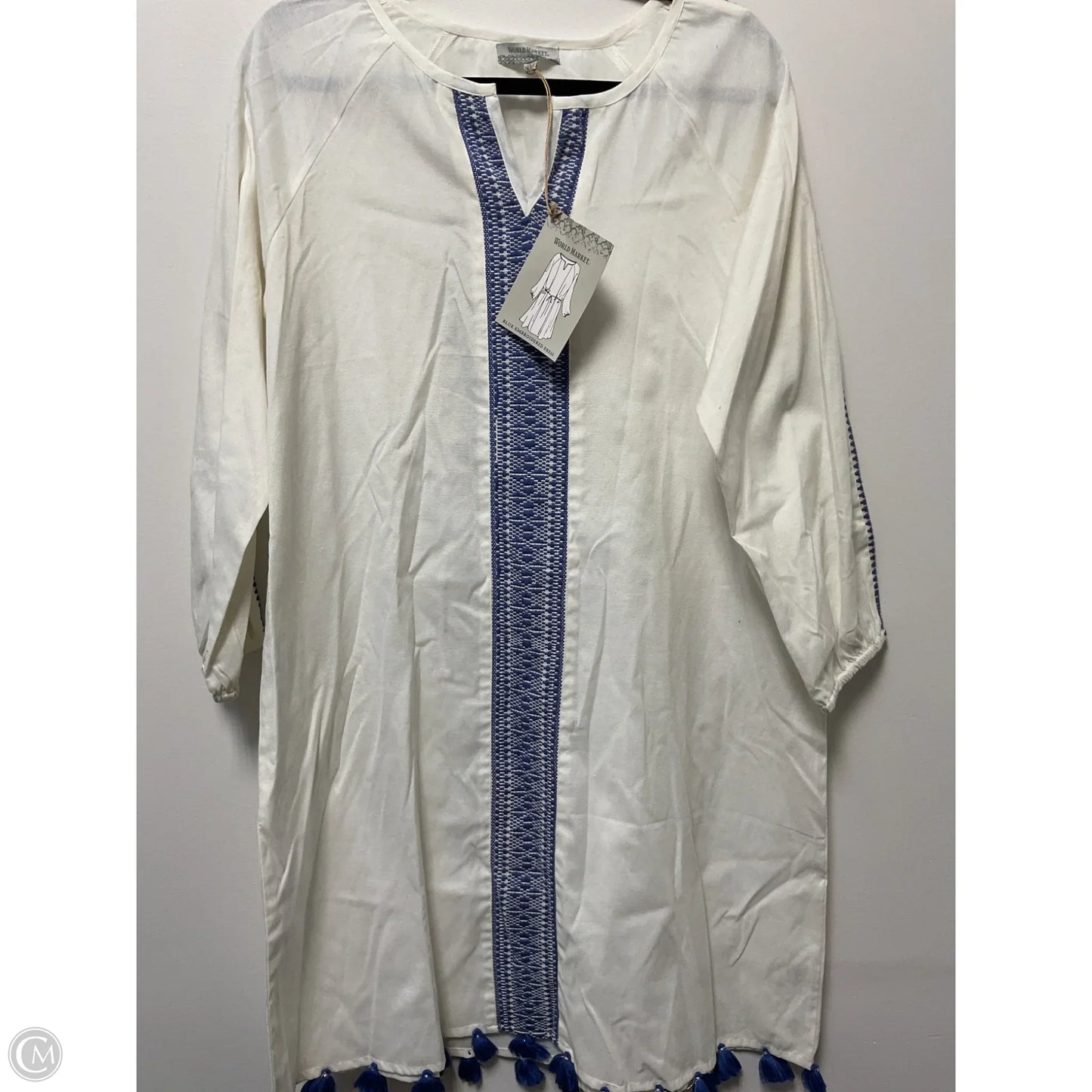 Swimwear Cover-up By World Market In Blue & White, Size: Xl