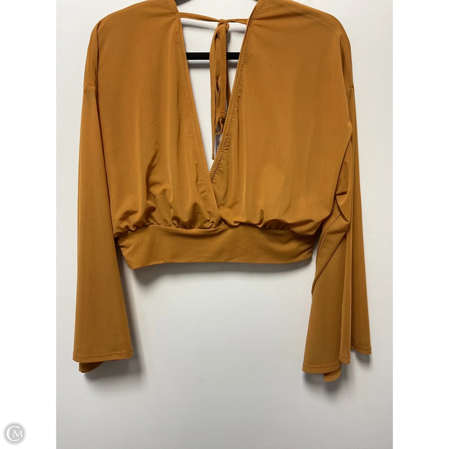 Top Long Sleeve By Free People In Gold, Size: M