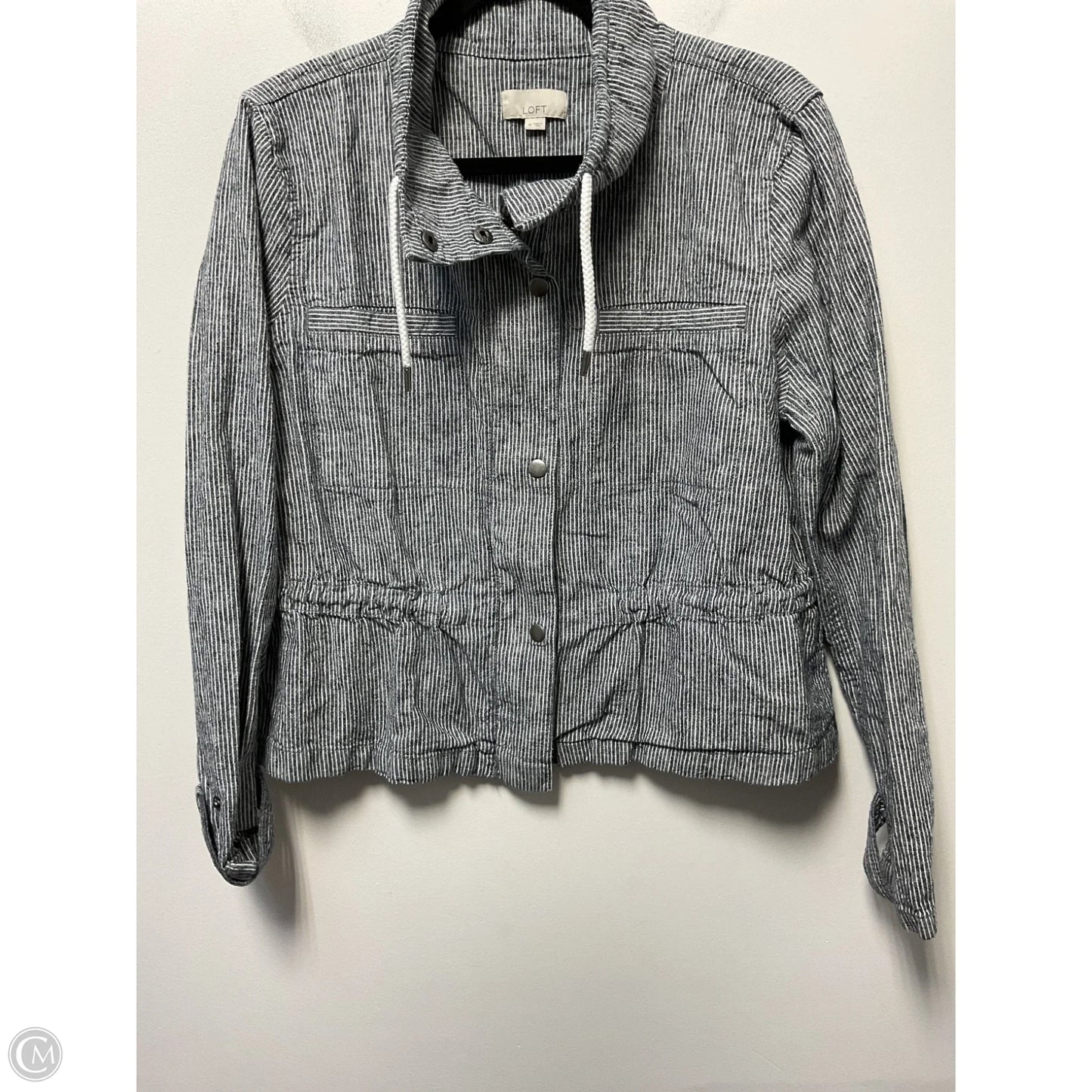 Jacket Other By Loft In Blue & White, Size: M