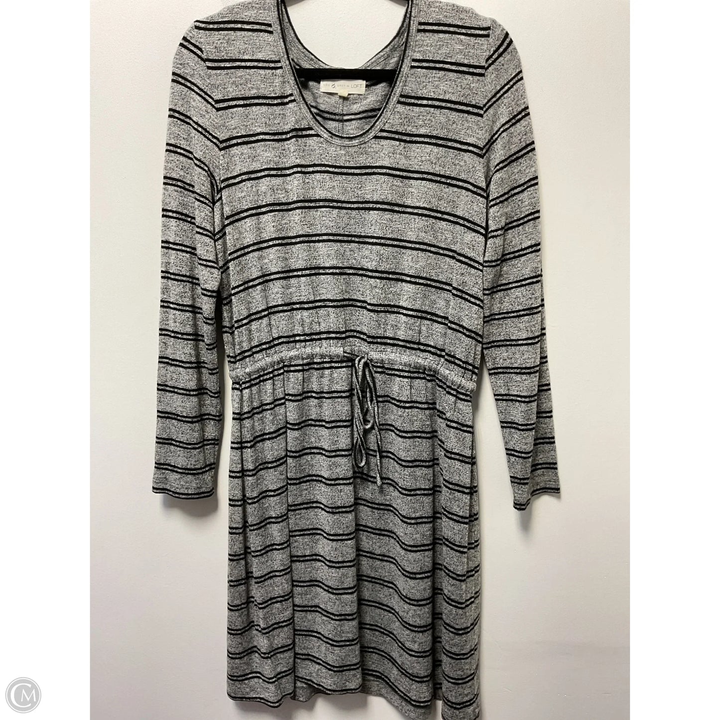 Dress Casual Midi By Lou And Grey In Black & Grey, Size: M