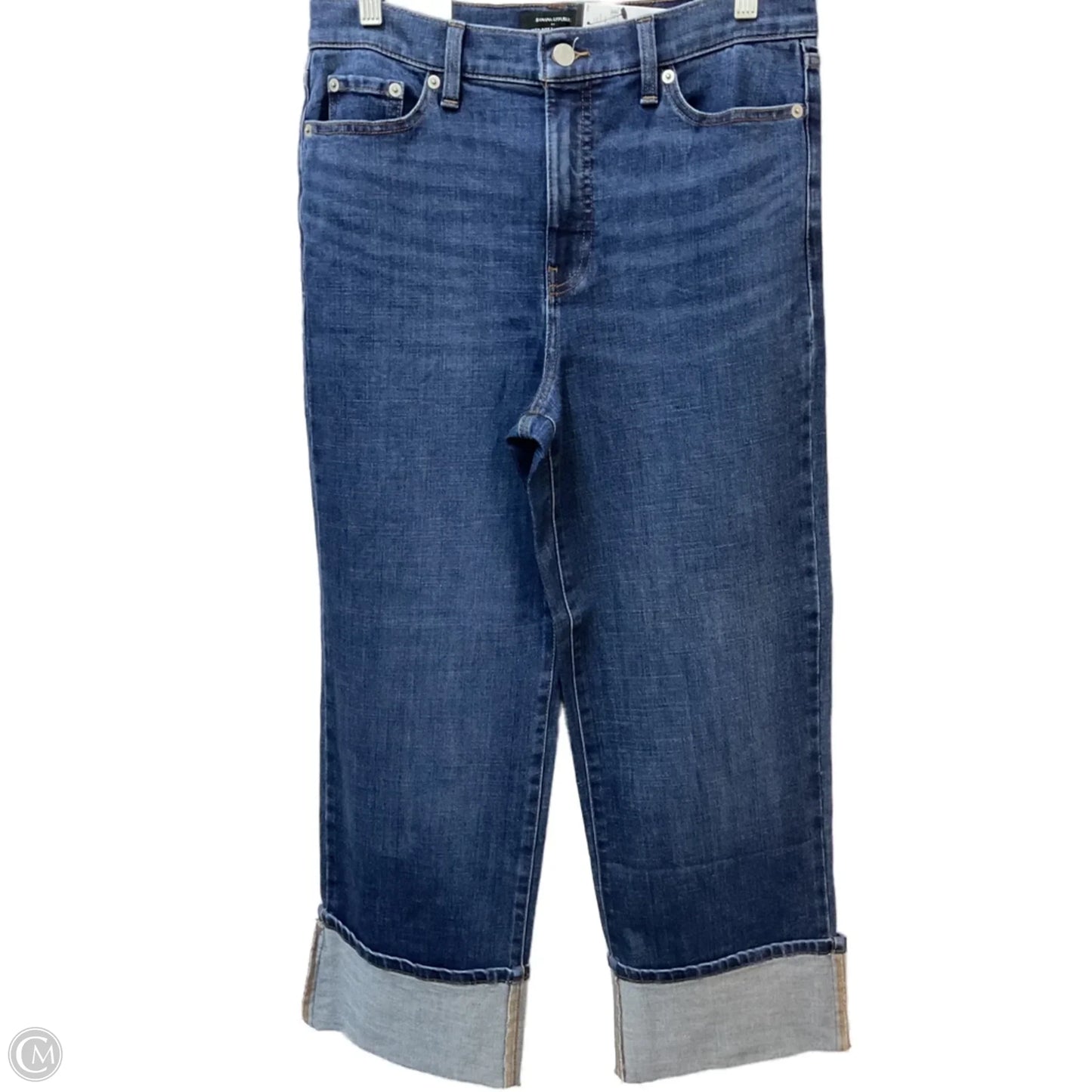 Jeans Straight By Banana Republic In Blue Denim, Size: 8