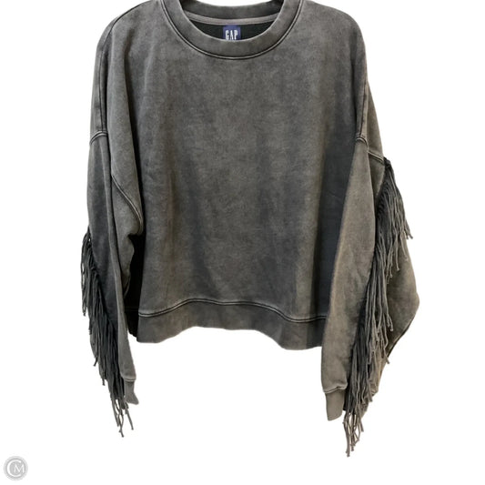 Sweatshirt Crewneck By Gap In Grey, Size: L