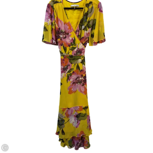 Dress Party Long By Trina Turk In Pink & Yellow, Size: Xl