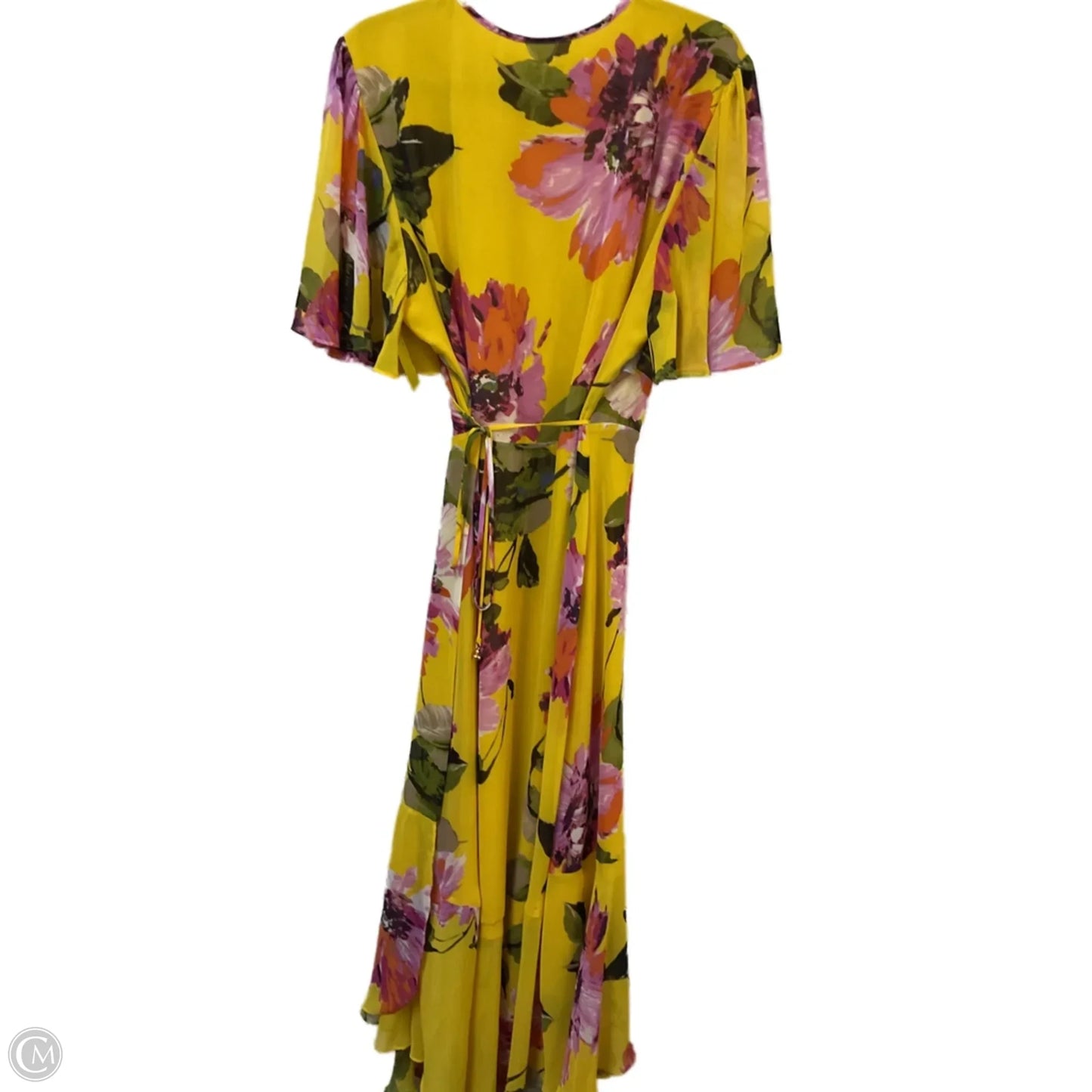 Dress Party Long By Trina Turk In Pink & Yellow, Size: Xl