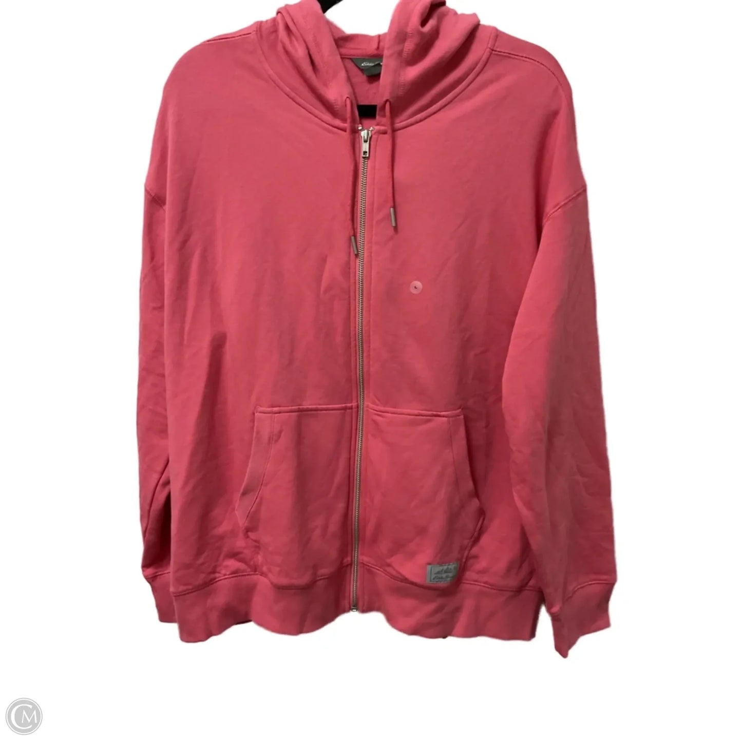 Athletic Jacket By Eddie Bauer In Coral, Size: L
