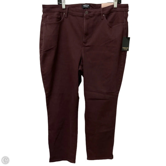 Jeans Straight By Not Your Daughters Jeans In Maroon, Size: 18