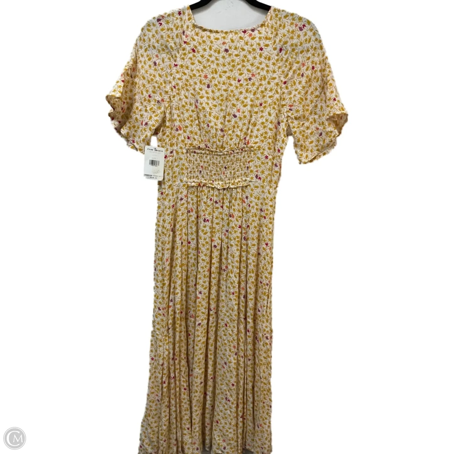 Dress Casual Midi By Free People In Yellow, Size: S