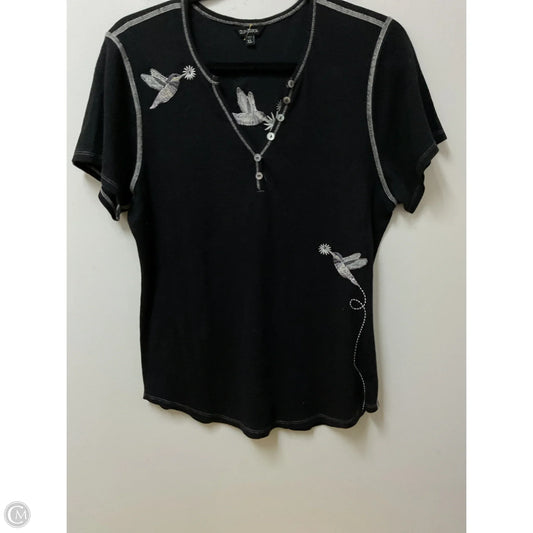 Top Short Sleeve By Alp N Rock In Black & Grey, Size: Xl