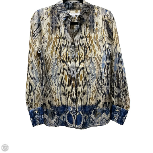 Top Long Sleeve By Chicos In Snakeskin Print, Size: Xs