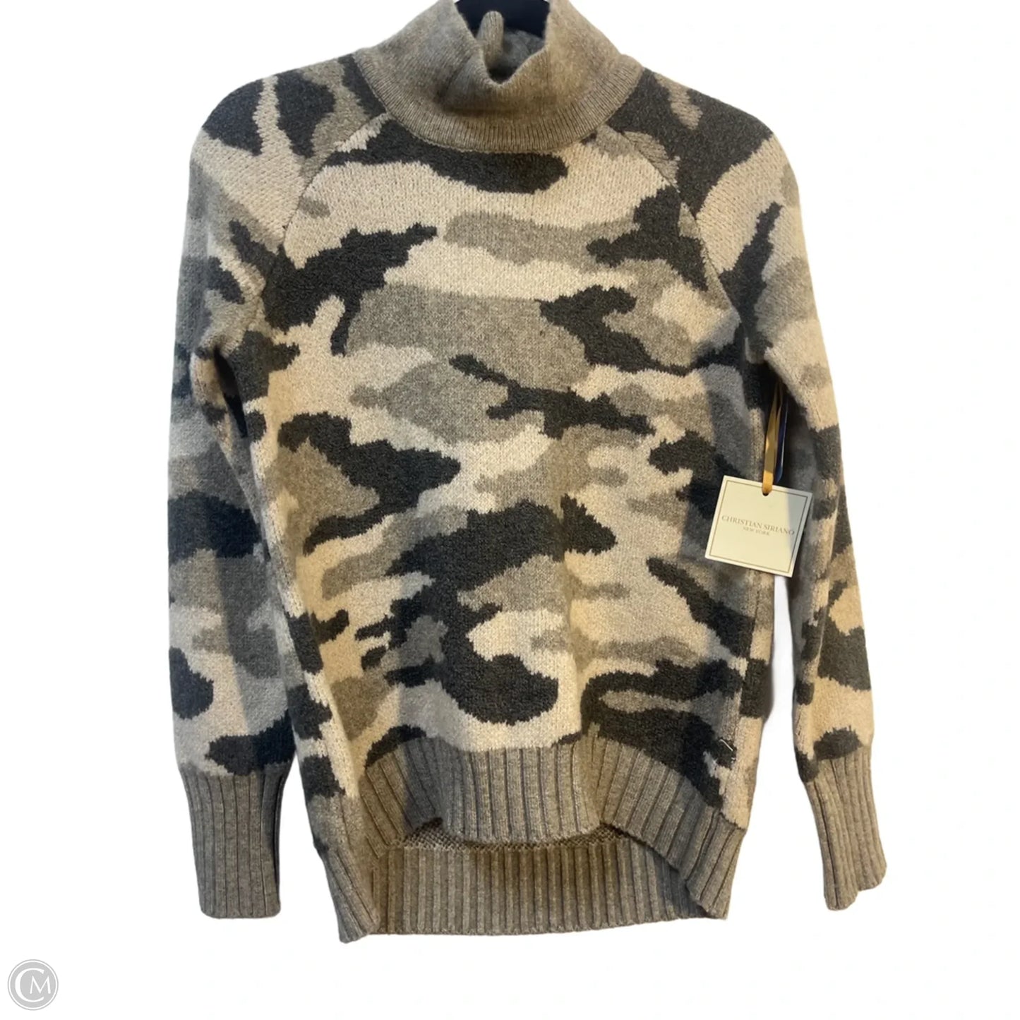 Sweater By Christian Siriano In Camouflage Print, Size: S