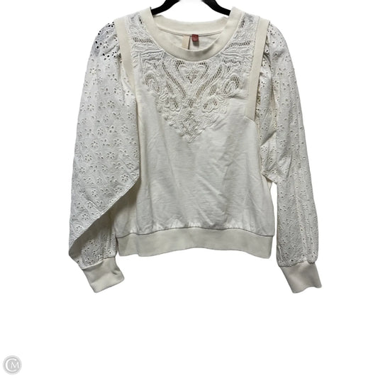 Top Long Sleeve By Pilcro In Cream, Size: S