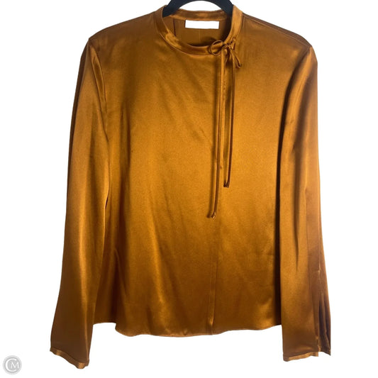 Blouse Long Sleeve By Vince In Gold, Size: S