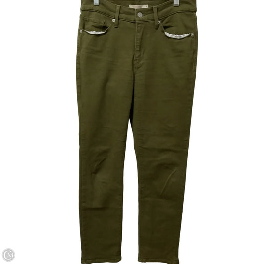Jeans Straight By Levis In Green Denim, Size: 4