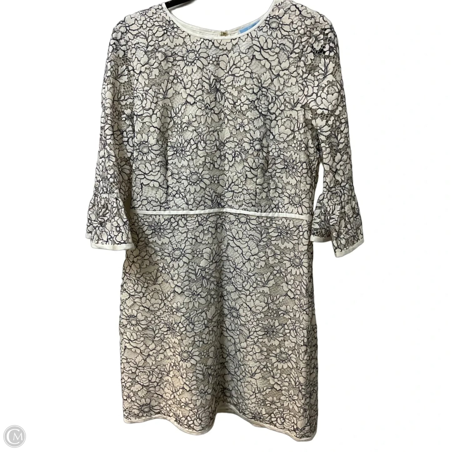 Dress Casual Midi By Draper James In Blue & White, Size: L