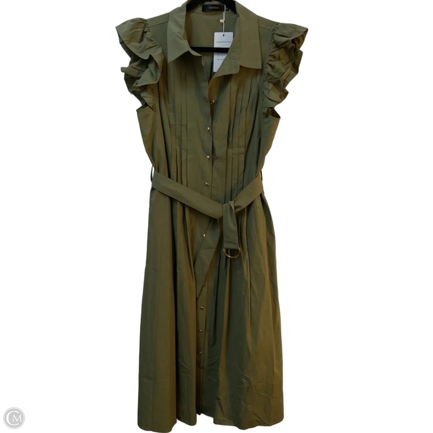 Dress Casual Midi By Zesica In Green, Size: L